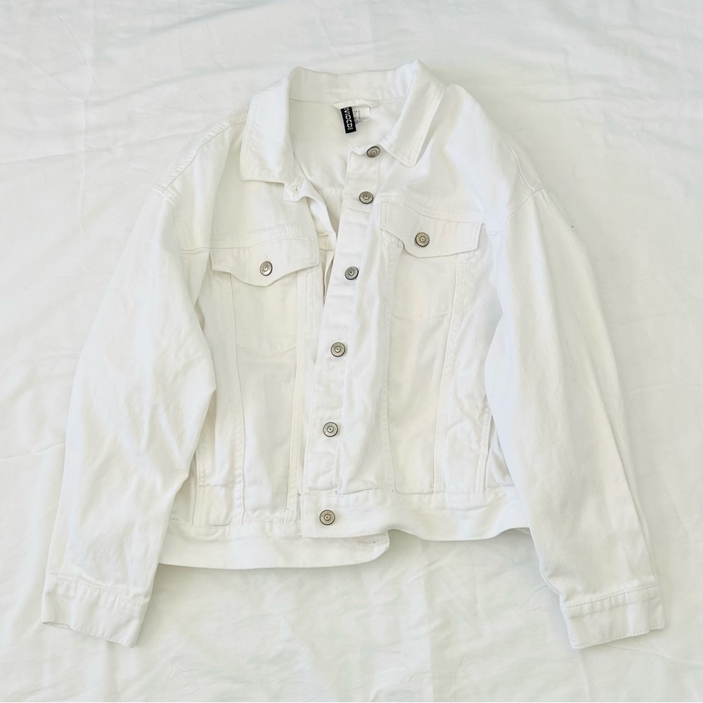 H&M White Jean Jacket
